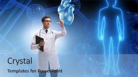  Presentation with telemedicine - Amazing presentation theme having artificial intelligence red - heart treatment in telemedicine concept backdrop and a  colored foreground