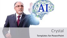  Presentation with artificial intelligent - Theme having artificial-intelligent-concept-with-businessman background and a light gray colored foreground