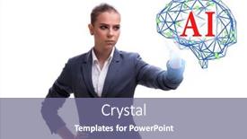  Presentation with artificial intelligent - Presentation with artificial-intelligent-concept-with-businesswoman and a gray colored foreground