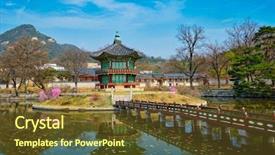 Presentation with korea - Cool new slides with gyeongbokgung palace seoul south korea backdrop and a tawny brown colored foreground