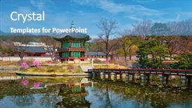  Presentation with korea - Audience pleasing PPT layouts consisting of gyeongbokgung palace seoul south korea backdrop and a teal colored foreground