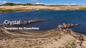  Presentation with lake - Presentation with artificial-lake-created background and a ocean colored foreground