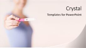  Presentation with pregnancy - Cool new presentation theme with artificial life - health care concept - close backdrop and a sky blue colored foreground