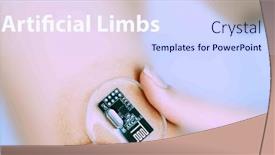  Presentation with loss - PPT theme with artificial-limbs-prosthetic-limbs-equipped background and a sky blue colored foreground