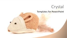  Presentation with pet - Beautiful slide set featuring artificial-mouse-brown-beige-pet backdrop and a white colored foreground