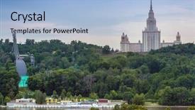  Presentation with university unc chapel hill - PPT theme with artificial ski slope and moskva background and a light blue colored foreground