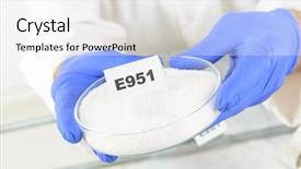  Presentation with sweetener - Slide deck having artificial sweetener - researcher presenting preservatives substances that background and a white colored foreground