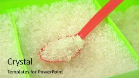  Presentation with sugar - Amazing theme having artificial sweetener - spoon full of white sugar backdrop and a soft green colored foreground