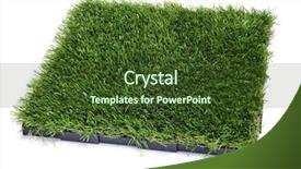  Presentation with tile - Audience pleasing PPT layouts consisting of artificial turf tile backdrop and a tawny brown colored foreground
