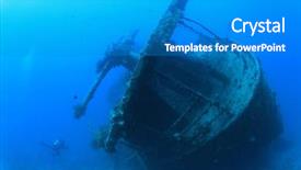  Presentation with gun - Colorful theme enhanced with artillery gun on stern backdrop and a gray colored foreground