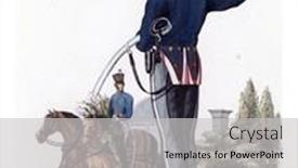  Presentation with train transport - PPT layouts featuring artillery-transport-train-vintage-engraving background and a light gray colored foreground