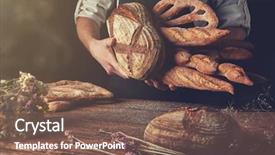  Presentation with religious bread and wine holy - Audience pleasing slide deck consisting of artisan - variety of bread hold men's backdrop and a violet colored foreground