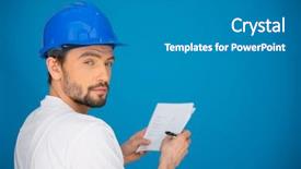  Presentation with focus group hands taking notes - Beautiful presentation theme featuring artisan or workman taking notes backdrop and a gray colored foreground