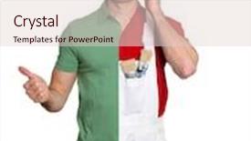  Presentation with phone - Presentation enhanced with artisan-talking-on-the-phone background and a lemonade colored foreground