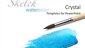  Presentation with paint brush - Audience pleasing theme consisting of artist brush and paint scratch backdrop and a white colored foreground