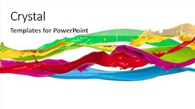  Presentation with paint - PPT layouts enhanced with artist brushes - colored paint splashes isolated background and a white colored foreground