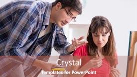  Presentation with coaching - PPT layouts with artist-coaching-student-in-painting background and a red colored foreground