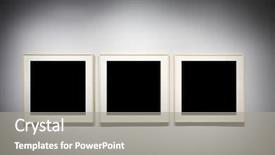  Presentation with museum - Amazing slide deck having artist paintings museums - frames on white wall backdrop and a gray colored foreground