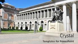  Presentation with spain - Amazing slide deck having artist paintings museums - monument to velazquez in paseo backdrop and a soft green colored foreground