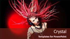  Presentation with singer - Colorful slide set enhanced with artist show - expressive girl rock singer backdrop and a  colored foreground