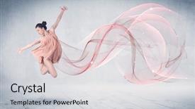  Presentation with abstract swirl - Audience pleasing slides consisting of artist with abstract swirl concept backdrop and a light gray colored foreground