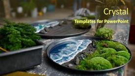  Presentation with artist - Presentation theme featuring artist-workplace-with-beautiful-board background and a tawny brown colored foreground