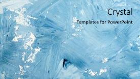  Presentation with abstract blue texture - Amazing PPT theme having artistic abstract oil white backdrop and a light blue colored foreground