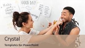  Presentation with movie theater loving couple - Amazing slide deck having artistic free - image of happy young loving backdrop and a  colored foreground