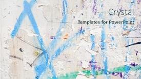  Presentation with graffiti - Beautiful presentation theme featuring artistic graffiti abstract background for your text or image backdrop and a sky blue colored foreground