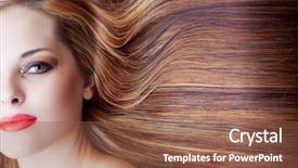  Presentation with artistic artist art brush - Audience pleasing presentation theme consisting of artistic makeup and long brown backdrop and a tawny brown colored foreground