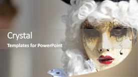  Presentation with artistic - Cool new presentation theme with artistic masks on the carnival backdrop and a gray colored foreground