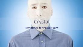  Presentation with artistic - PPT layouts with artistic painting man face in white background and a sky blue colored foreground