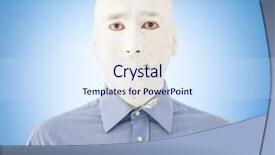  Presentation with artistic - Colorful slide deck enhanced with artistic painting man face in white backdrop and a sky blue colored foreground