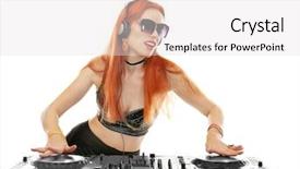  Presentation with mix of cabbages on white - Beautiful presentation theme featuring artistic panel - beautiful female dj mixing music backdrop and a sky blue colored foreground