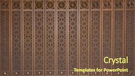  Presentation with wood panel - Slides enhanced with artistic panel - elegant middle eastern design engraved background and a tawny brown colored foreground