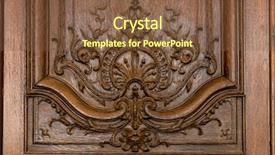  Presentation with rodin - Slide set having artistic panel - historical ornate wooden door background and a tawny brown colored foreground
