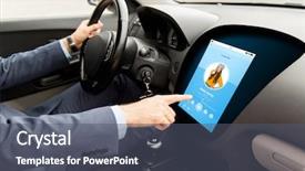  Presentation with computer music - Colorful presentation theme enhanced with artistic panel - transport modern technology and people backdrop and a dark gray colored foreground