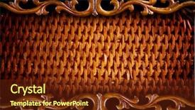  Presentation with wood panel - PPT theme with artistic panel - vintage carved wood background background and a tawny brown colored foreground