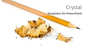  Presentation with artistic - Theme with artistic pencil shavings on white paper background background and a white colored foreground
