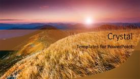  Presentation with sunlight - Slide deck enhanced with artistic picture beauty world warm background and a gold colored foreground