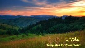  Presentation with tranquil - Presentation with artistic picture discover the world background and a tawny brown colored foreground