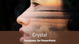  Presentation with illusion - Colorful slide deck enhanced with artistic-portrait-combined backdrop and a tawny brown colored foreground