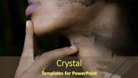  Presentation with artistic - Audience pleasing presentation theme consisting of artistic-portrait-in-a-apintography backdrop and a tawny brown colored foreground