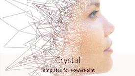  Presentation with artistic - Cool new PPT theme with artistic-portrait-of-an-asian backdrop and a lemonade colored foreground