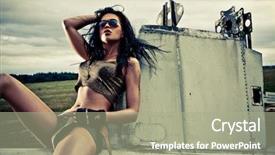  Presentation with artistic artist art brush - PPT layouts consisting of artistic portrait of sexy slender background and a mint green colored foreground