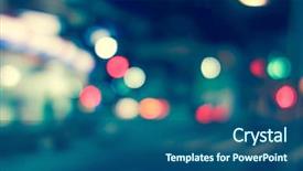  Presentation with artistic - PPT layouts with artistic style - defocused urban abstract background and a ocean colored foreground