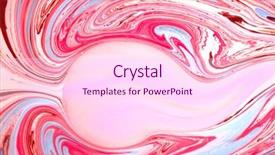  Presentation with paint art - Presentation design featuring artistic watercolor splash effect - abstract colored background stains background and a pink colored foreground
