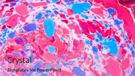  Presentation with paint art - Slide deck with artistic watercolor splash effect - abstract colored background stains background and a coral colored foreground