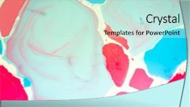  Presentation with paint art - PPT theme with artistic watercolor splash effect - abstract colored background stains background and a soft green colored foreground