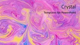  Presentation with abstract watercolor - Cool new slide deck with artistic watercolor splash effect - abstract colored marble background stains backdrop and a lilac colored foreground